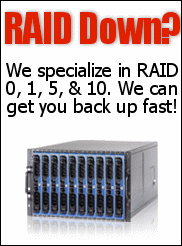 RAID data recovery experts. From RAID 0 to RAID 5 and beyond, we can help you get your data back.